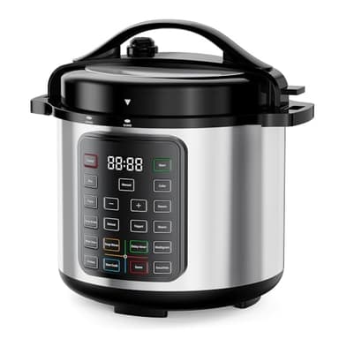DUMOS 16-in-1 Electric Pressure Cooker 8 QT Stainless Steel Multi Cooker Electric for Pressure, Rice, Steamer, Yogurt Maker, Slow Cook, Sliver - Image 1