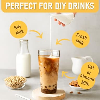 O's Bubble Boba Tea Kit - Bubble Tea Kit - All in One Boba Kit for Boba Tea Lovers - Boba Party Kit for Boba Drinks - Boba Kit for Kids - 6 Servings Includes Cups, Straws, Stirrer (Party Kit Variety Pack Upgrade) - Image 6
