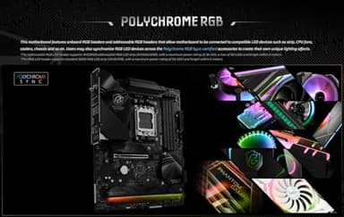 ASRock AMD B850 Phantom Gaming Riptide WiFi 7 Socket AM5 Ryzen 9000/8000/7000 Series DDR5 8000+ (OC) MHz 256GB ATX Motherboard M.2 SATA3 6.0 Gb/s PCIe 5.0 - Image 6