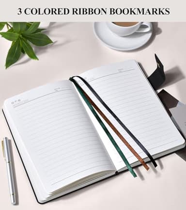 365 Page Thick Lined Journal Notebook for Men Women, A5 Leather Journals for Writing, Hardcover Notebooks for Work, School, Note Taking,Travel, Business,Personal Diary, College Ruled 5.9" x 8.4" - Image 6