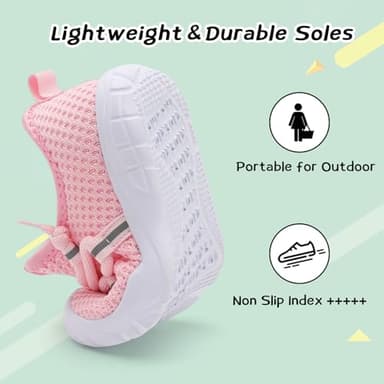 Centipede Demon Toddler Shoes Boys Girls Barefoot Shoes Kids Baby Breathable Walking Running Shoe Slip on Sneakers Lightweight Outdoor Athletic Tennis Shoe 4.5 Toddler Pink - Image 5