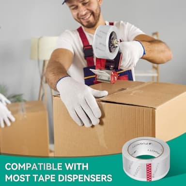 FugaCity Clear Packing Tape Refills (36 Rolls),Heavy Duty Packaging Tape for Moving Sealing, Moving Supplies,2.7 Mil Thick, 1.88 in Wide,65 Yards Per Roll,Total 2340 Yards - Image 5