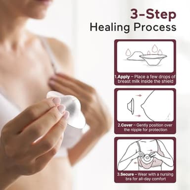 Momcozy 999 Silver Nursing Cups, Hole-Free Design, 999 Silver Nipple Shields, Breastfeeding Essentials, Silver Nipple Shields for Breastfeeding Newborns, Metal Nipple Shields, Regular Size - Image 4