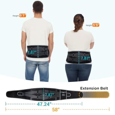 Comfytemp Cordless Heating Pad with Massager for Back Pain Relief, Portable Lower Back Massager FSA Eligible HSA Rechargeable, Birthday Gifts for Women Men Mom Dad Seniors Christmas 3 Heat 30 Auto-Off - Image 5