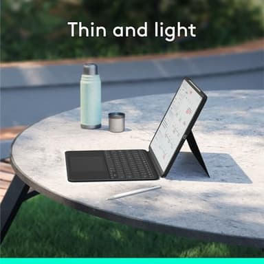 Logitech Combo Touch iPad Air 13 inch Case M2 (2024), iPad M3 & Air Keyboard Case with Kickstand - Midnight Black - Image 7