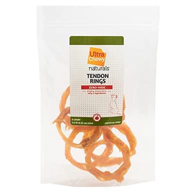 Ultra Chewy Turkey Tendon Rings for Dogs - Premium All-Natural Tendons, Hypoallergenic Treats, Easy to Digest, Alternative to Rawhide (6 Pack) - Image 7