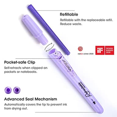 WRITECH Retractable Highlighters Assorted Colors: Chisel Tip Click Aesthetic Highlighter Marker Pens Pack Multi Colored Ink No Bleed Smear for Highlighting Journaling (12ct Neon+Pastel) - Image 2