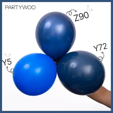 PartyWoo Navy Blue Balloons 100 pcs Different Sizes Pack of 18 12 10 5 Inch Pearl Dark Blue Balloon Arch Kit Garland for Graduation Wedding Baby Shower Birthday Party Decorations Blue-Z90 - Image 4