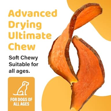 iPaw Sweet Potato Chews, Single Ingredient Dog Treats for Vegetarian, All Natural Human Grade Puppy Chew, Rawhide Alternative, Hypoallergenic, Easy to Digest - Image 2