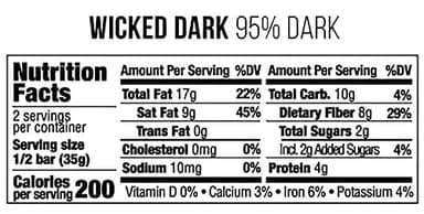 Taza Chocolate, 95% Wicked Dark Amaze Bar, 2.5 oz bars, case of 10 - Image 2