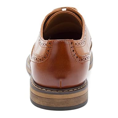 Temeshu Men's Dress Shoes Casual Oxford Shoes Business Formal Shoes DS09 Brown 13 - Image 6