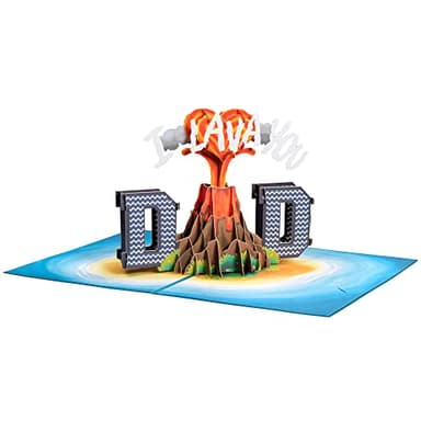 Paper Love 3D Fathers Day Card Pop Up, I Lava You Dad, Gift for Dad, Husband, Son, Anyone - 5" x 7" Cover - Includes Envelope and Note Tag - Image 4