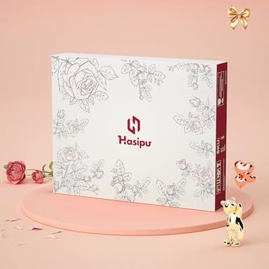 Hasipu Vanity Mirror with Lights, 18" x 14" LED Makeup Mirror, 3 Modes Light, Smart Touch Control Dimmable, 360°Rotation, Rectangle White Frame, with 5X Magnifying Glass - Image 6