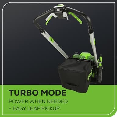Greenworks 60V 25” Cordless (Self-Propelled) Lawn Mower (LED Lights + Aluminum Handles), 2 x 4.0Ah Batteries and Dual Port Rapid Charger - Image 9