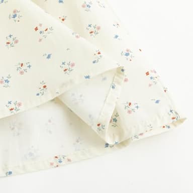 Curipeer Little Baby Girls Floral Short Sleeve Casual Dress Peter Pan Collar Toddler Ruffled Zip Up Playwear Dress for Autumn and Spring 7T - Image 6