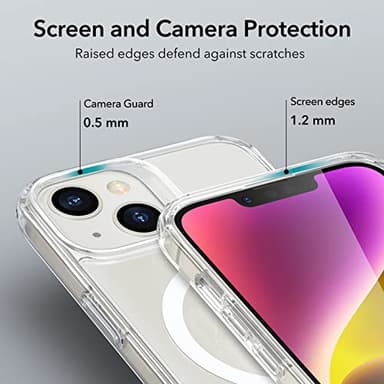 ESR for iPhone 14/iPhone 13 Case, Compatible with MagSafe, Classic Hybrid Magnetic Mobile Phone Case iPhone 14/13 Case, Military Standard, Drop Protection, Clear - Image 7