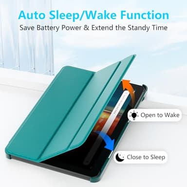 New Amazon Fire HD 8 Tablet Case (12th/10th Generation, 2024/2022/2020 Release), Lainergie Slim Light Smart Trifold Stand PU Lether Cover with Auto Wake/Sleep Incompatible with Old Version, Emerald - Image 5