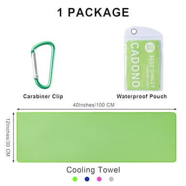 CADONO 4 Pack Cooling Towel (40"x12"), Soft Breathable Chilly Towel, Ice Towel, Microfiber Towel for Yoga, Sport, Running, Workout,Gym, Camping, Fitness, Workout & More Activities(Multicolor) - Image 6
