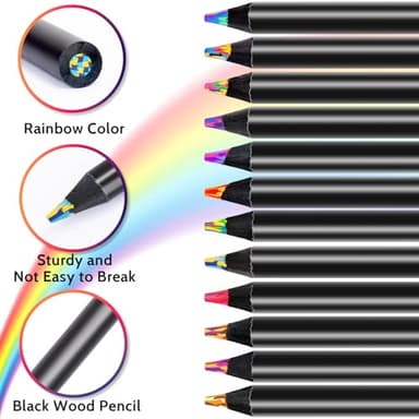Yangmei Stocking Stuffers, Stocking Stuffers for Teen Girls, 12 Rainbow Colored Pencils, Teen Girl Gifts, Art Supplies for Kids 9-12, Arts and Crafts for Kids 8-12, Gifts for 4-12 Year Old Girls - Image 7