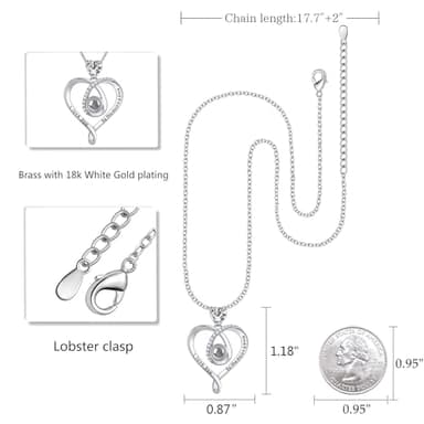 Alittlecare Granddaughter Necklace From Grandma - Interlocking Heart Necklace Filled With My Love - Gift for Granddaughter On Birthday/Christmas/Mother's day/Graduation/Wedding/Valentines Day - Image 5