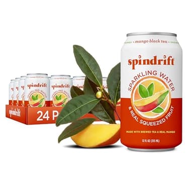 Spindrift Mango Black Tea Can 12 Ounce (Pack of 24) - Image 1