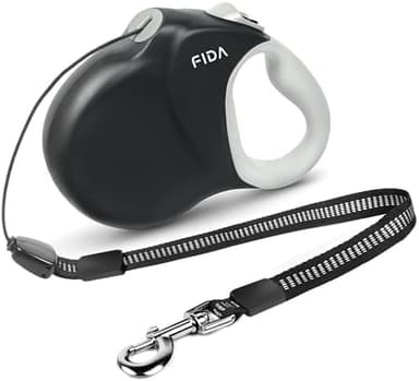 Fida Upgraded Retractable Dog Leash 30ft, Heavy Duty Pet Walking Leash for Medium/Large Breed up to 110 lbs, 360° Tangle-Free Long Retract Dog Lead, Soft Grip, One-Hand Brake, Black - Image 2