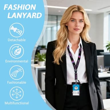 Gctriki Dumpster on Fire Lanyards for ID Badges and Keys, Funny Badge Reel Retractable Heavy Duty with Carabiner Clip, I'm Fine ID Badge Holder with Breakaway Lanyard, Teacher Nurse Office Gifts - Image 3