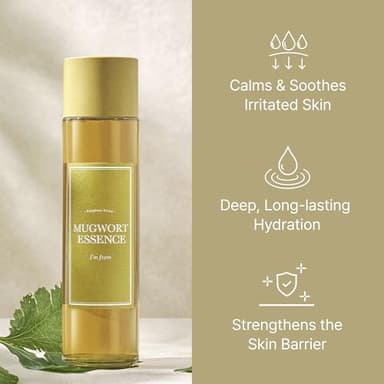 I'm From Mugwort Essence | Vegan Extract - Soothe Sensitive and Irritated Skin, Redness Relief, Refreshing, Korean Hydrating Toner | 5.4 Fl Oz, All Skin Types, PETA Approved - Image 3
