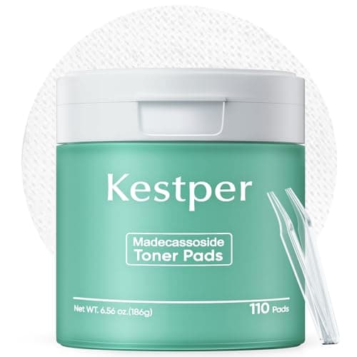 Kestper Madecassoside Toner Pads | 110 Pad Calming Face Pads with Centella Asiatica to Soothe,Balance Skin Tone,Fades Blemishes & Spots | Daily Face Skincare - Image 1