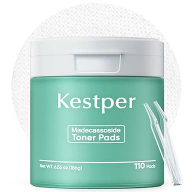 Kestper Madecassoside Toner Pads | 110 Pad Calming Face Pads with Centella Asiatica to Soothe,Balance Skin Tone,Fades Blemishes & Spots | Daily Face Skincare - Image 1
