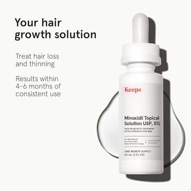 Keeps Extra Strength Minoxidil for Men - 5% Minoxidil Serum Hair Loss & Regrowth Treatment for Thinning & Bald Spots - Clinically Proven Hair Growth Products - Unscented Topical Aerosol - Image 2