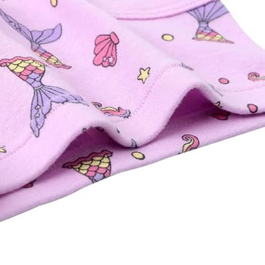 Slenily Little Girls Underwear Parachute Prints Kids Cool Mermaid Panties Soft Cotton Comfort Breathable Briefs Toddler Flower Undies (Pack of 6) Size 3T - Image 5