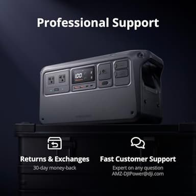 DJI Power 1000 Portable Power Station, 1024Wh LiFePO4 Battery, 2200W (Peak 2600W) AC/140W USB-C Output, 23db Ultra-Silent, Solar Generator For Home Backup, Camping(Solar Panel Optional) - Image 7