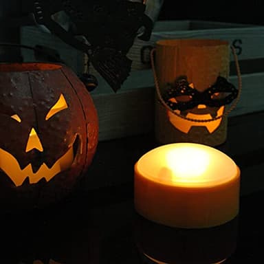 CANDLE CHOICE Halloween Pumpkin LED Lights with Remote and Timer Bright Flickering Battery Operated Jack-O-Lantern Electric Flameless Candles for Halloween Decorations Pumpkin Decor 3 Pack Orange - Image 5