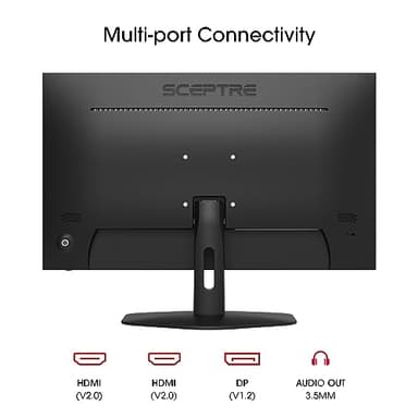 Sceptre New 24-inch Gaming Monitor 100Hz 1ms DisplayPort HDMI x2 100% sRGB AMD FreeSync Build-in Speakers, Eye Care Frameless Machine Black 2024 (E248W-FW100T) - Image 4