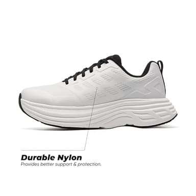 NORTIV 8 Women's Walking Shoes Cushion Running Tennis Shoes ActiveFloat Non-Slip Comfortable Breathable Workout Gym Sports Athletic Fashion Sneakers,Size 7,White,SNWS245W - Image 5