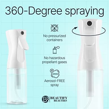 BeautifyBeauties Spray Bottle For Hair – Continuous Mister Spray Bottle for Hairstyling, Cleaning, Plants, Pets, Barbers, Salons, Essential Oil Scents (10.1 Ounce) - Image 5