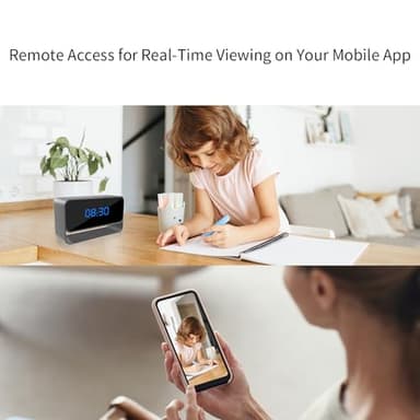 DuboCam Clock Camera - Full HD 1080P Wireless Camera - WiFi Nanny Cam for Home Indoor Security - WiFi & Bluetooth Connection【Upgraded】 - Image 4