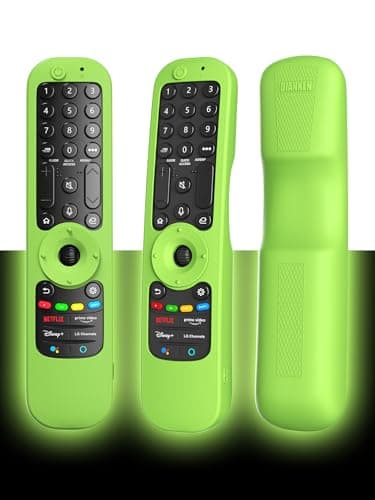 (Glow-Green) Shockproof Case for LG AN-MR21GA / AN-MR21GC 2021 Remote Control, Anti-Slip Protective Cover for LG MR22GA MR22GN Magic Remote 2022 Case Sleeve Holder Protector Skin - Image 1