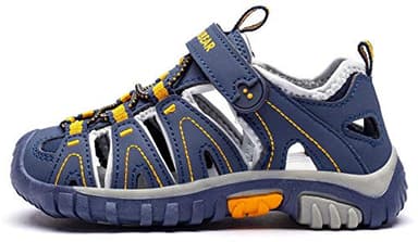 HOBIBEAR Boys Outdoor Closed-Toe Summer Sport Sandals Lightweight-Navy - Image 2