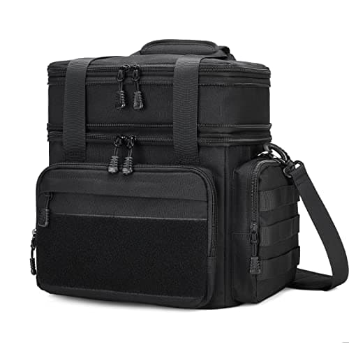 Gafetrey Tactical Lunch Box for Men, Insulated Lunch Bag Adult, Thermal Lunchbox Leakproof Waterproof Cooler Bag, Large Lunch Pail for Work Office Camping Travel (Black) - Image 1