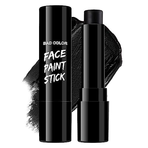 BADCOLOR Black Cream-Blendable Face Body Paint Stick for Adults Children Eye Black Softball Football Baseball Sports , Non-Toxic Hypoallergenic for Halloween SFX Makeup Cosplay Joker Costume Parties - Image 1