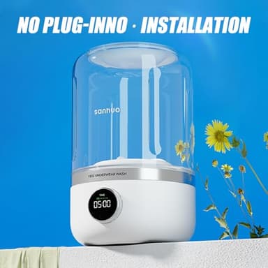 Mini portable washing machine, 1.2L small washing machine, can be used for underwear, socks, saliva towels, suitable for apartments, hotels, and travel.(5.1 * 8.3in) - Image 3