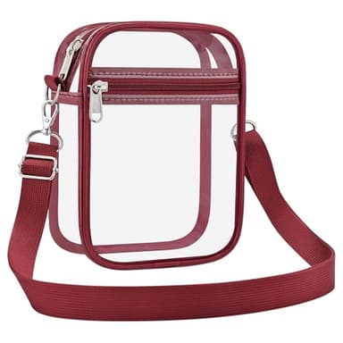 USPECLARE Clear Purse Stadium Transparent Messenger Bag Stadium Approved for Men and Women Clear CrossBody Bag - Image 7
