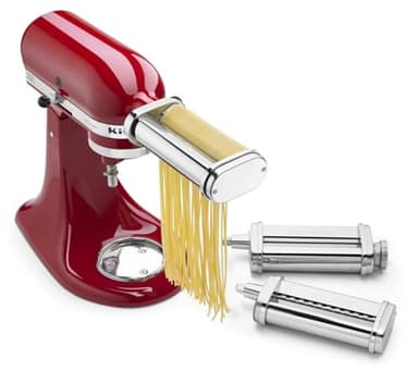 KitchenAid KSMPRA Stand Mixer Attachment Pasta Roller & Cutter, 3-Piece Set, Stainless Steel - Image 1