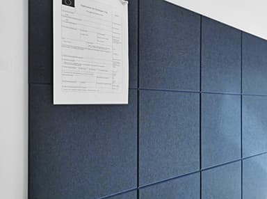 DECORITA Felt Wall Tiles | Large Cork Board Alternative | Aesthetic Felt Bulletin Board for Office, Home & Classroom | Large Cork Boards for Walls Pinboard (12-Pack) | Dark Blue - Image 2