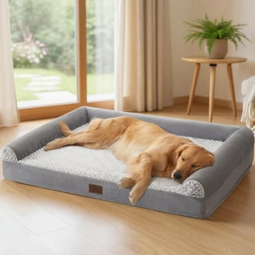 WNPETHOME Orthopedic Dog Bed for Large Dogs – XL Washable Pet Bed with Waterproof Cover, Bolstered Sides & Anti-Slip Base – Premium Plush Dog Couch for Indoor Use, Comfort & Joint Relief - Image 1