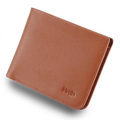 Mrain Full Grain Genuine Leather Wallet for Men (Caramel) | Minimalist Style | RFID Blocking | Bifold | Coin Pocket | Ultra Slim | Gift for Him - Image 1