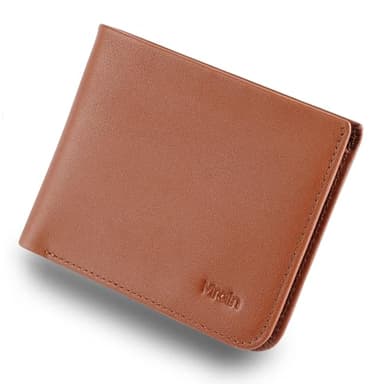 Mrain Full Grain Genuine Leather Wallet for Men (Caramel) | Minimalist Style | RFID Blocking | Bifold | Coin Pocket | Ultra Slim | Gift for Him - Image 1