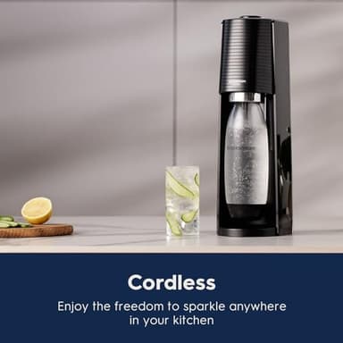 SodaStream Terra Sparkling Water Maker Bundle (Black), with CO2, DWS Bottles, and Bubly Drops Flavors - Image 7